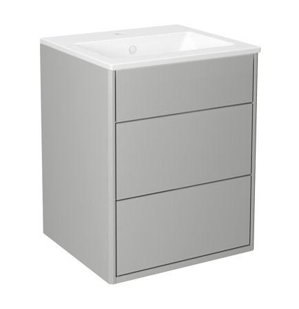 Gustavsberg Graphic GB71GCVU45GRWB Allaskaappi 45 cm, 2 ulosvedettävää laatikkoa ja säilytyslokero, harmaa 45 cm, Kylpyhuone