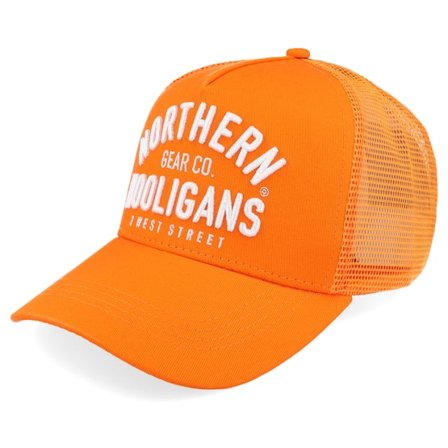 Northern Hooligans - Oranje trucker Cap - 3 West Street Cap Orange Trucker @ Hatstore
