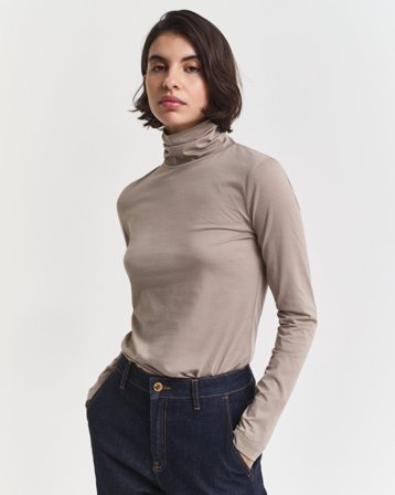 GANT Damen Leichter Rollkragenpullover aus Baumwolle (L)