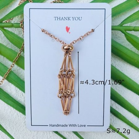 Crystal Holder Cage Necklace Crystal Net Metal Necklace S