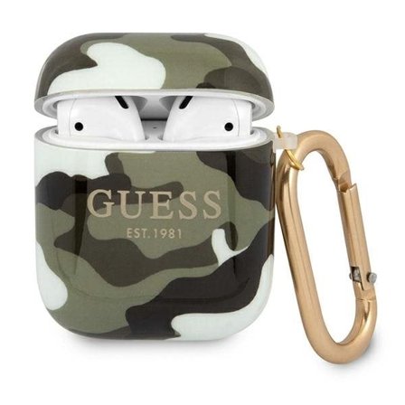 Guess GUA2UCAMA AirPods skydd grön/khaki Camo Collection