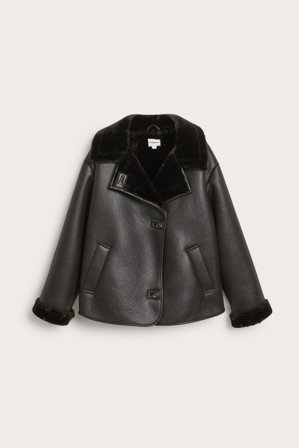 Kappahl | Kurtka z imitacji skóry Ciemnobrązowy S | Ciemnobrązowy