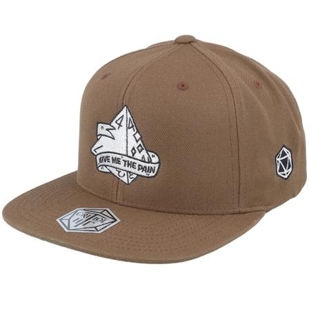 Critiql Hit - Braun snapback Cap - D4 Dice Ultimate Pain Classic Tan Snapback @ Hatstore