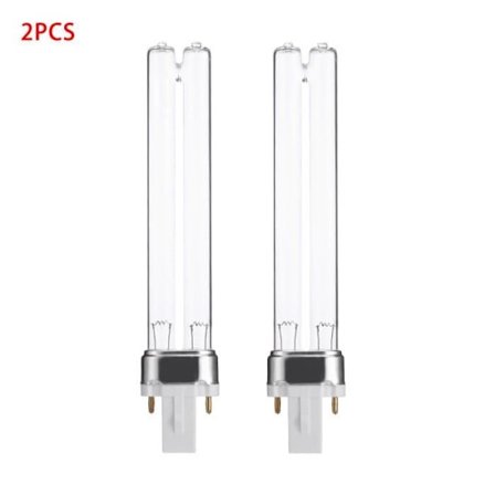 RisingFF 2-pack 9W G23 UV-lampa, Germicidal Ultraviolet Replacement Tube, Akvarium Sterilisator Lampa