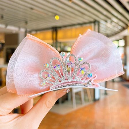 Barnspets Prinsessan Aisha Crown Bow Hårnålshuvudbonad