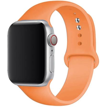 Silikoniranneke Apple Watchille - 45mm, 44mm, 42mm, 49mm, 41mm, 40mm, 38mm - iWatch Series 8, 7, 9, SE, 4, 3, 5, Ultra, 6 - Papaija Papaya 38 40 41 mm