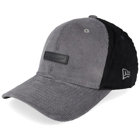 New Era - Motor Grey adjustable Czapka Z Daszkiem - McLaren F1 Cord 9FIFTY Charcoal/Black Adjustable @ Hatstore