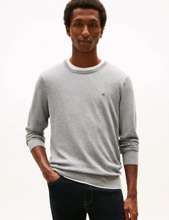 Tommy Hilfiger Core Essential Cotton Crew Neck - Grey - S