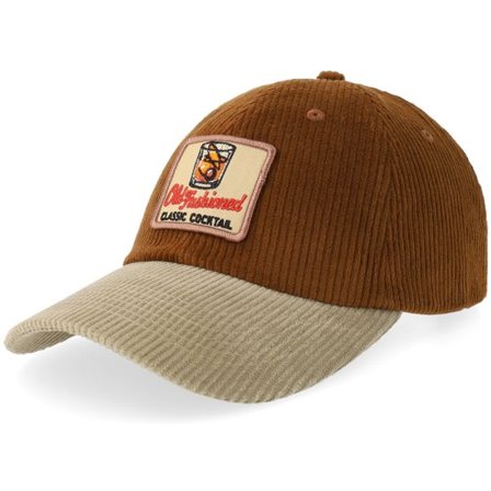 Iconic - Brun unconstructed Keps - Old Fashioned Classic Cocktail Corduroy Brown/Khaki Dad Cap @ Hatstore