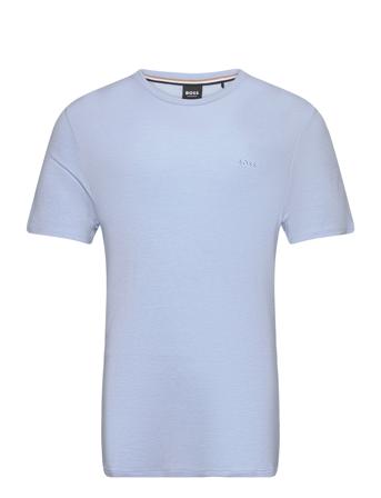 Rib T-Shirt Tops T-Kortærmet Skjorte Blue BOSS