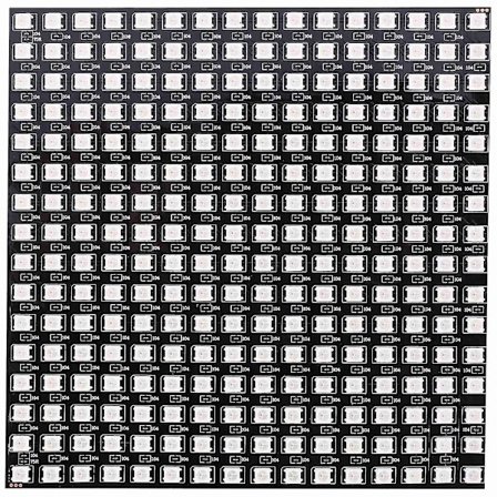 Ws2812b Led Rgb Fleksibelt Pixelpanel 16x16 Individuelt Adressebart