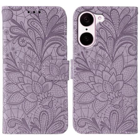 SKALO OnePlus Nord CE5 Mandala Kukka Lompakkokotelo - Violetti