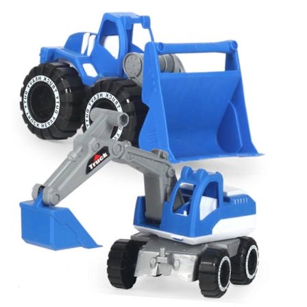 blå gravemaskin lastebil, lekebiler, sandkasse, strandlekebil