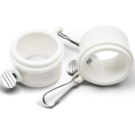 Flokefritt flaggstang monteringsringklips - Roterende flaggstang monteringsringer med metallklips - 1" (2,54 cm) diameter (2 stk)