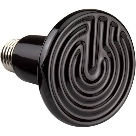 raröd värmelampa, Reptillampa Terrariumlampa E27 6 X 7 Cm 100w 220-240v Svart Keramik För Reptiler, Amfibier, Vivarium, Terrarium, Orm, Fågel[CO]