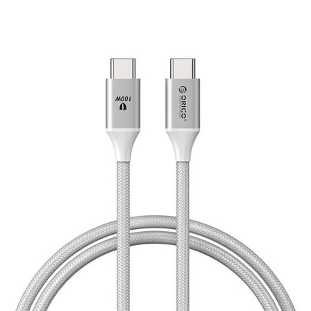 Orico USB-C laddkabel 1 m 100W PD – Vit