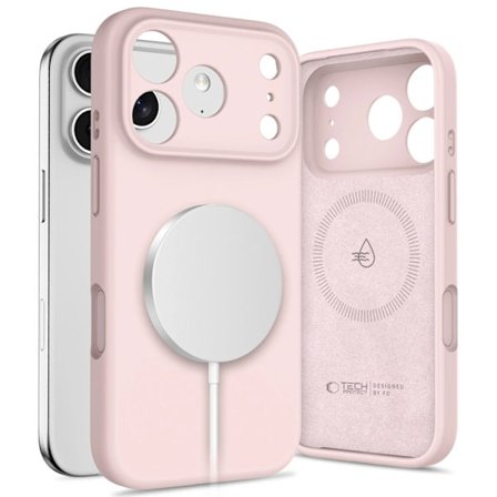 Tech-Protect Telefontaske til iPhone 17 Pro Magsafe Silikone - Perle Pink