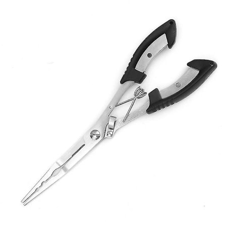 Fiske Tang i Rustfrit Stål - Krogfjerner Værktøj -bb Crimper- Linesaks (1stk, Sort)