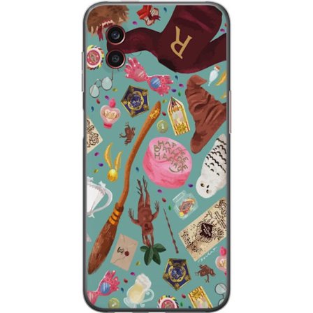 Yhteensopiva Puhelinkuori Samsung Samsung Galaxy Xcover6 Pro Maaginen kuvaus velhon sauva, hatun ja mielikuvituksellisten esineiden kanssa leikkisäss