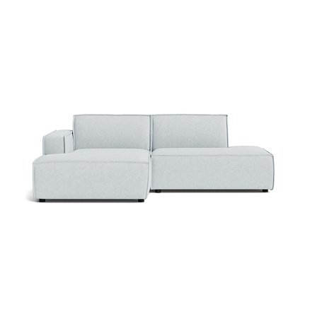 Lyon lille chaiselong sofa, venstrevendt | open end - Aragon Krystal blå - 247x160x80 - Sofa, chaiselong