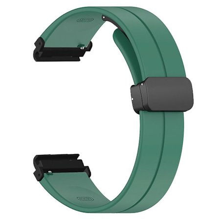 Magnetisk spänne silikon klockarmband för Garmin Fenix 7s/7s Solar/6s/5s, med 20mm PC-kontakt