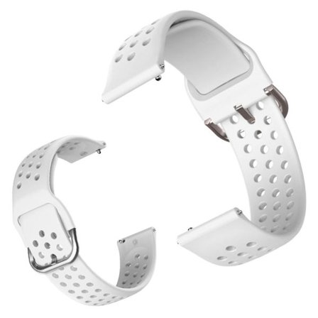 Silicone Watchband for Amazfit Youth and Huawei Watch GT 2 42mm - White