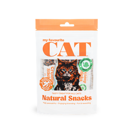 My favourite CAT - Creamy Sticks - Kalkun 7x12g - Katt - Kattegodteri & kattegress - ZOO.no