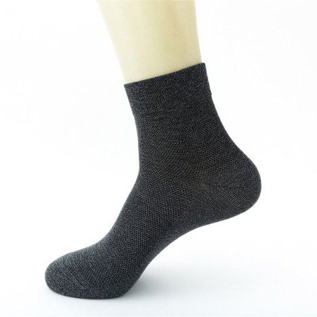 5 Pairs Men's Solid Color Cotton Thin Sweat Absorbing Breathable Socks