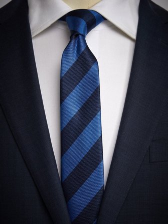 John Henric Men's Dunkelblauer & Blauer Krawatteclub Size 6,5