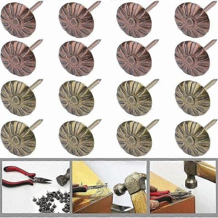 100 stk. møbelspiker, møbelspiker for vintage møbler, antikk bronse møbelspiker, for tremøbeldekor 2025th