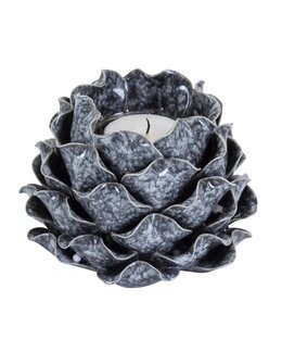 Ljuslykta keramik Shelly handgjord Grå - Mogihome