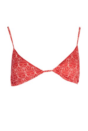Karl Lagerfeld Beachwear Costume Parte Sopra Donna Rosso