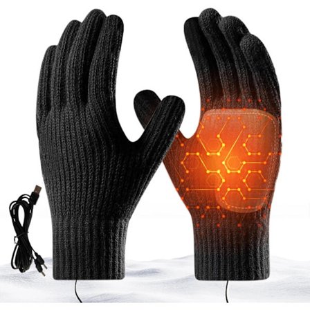 USB Opvarmede Handsker Touchscreen-kompatible Unisex Vinter Sport Ski Løb Udendørs Aktiviteter Varme Termiske Vanter