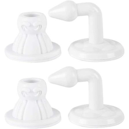 Dörrstopp i silikon, golvmonterade, stötdämpande, väggskydd, hörn, förhindrar kollisioner