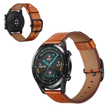 Huawei Watch GT 2 46mm / Honor MagicWatch 2 46mm cowhide leather watch band - Brown