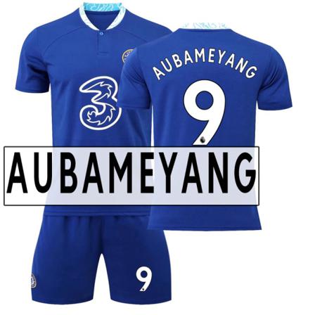 2223 Chelsea Hemma Ny Fotbollströja Nr 9 Aubameyang Jersey Without Socks S(165-170cm)