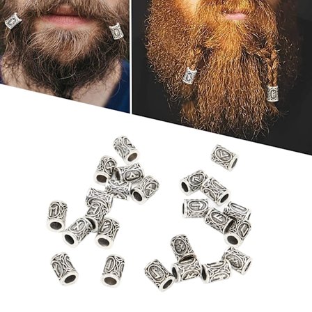 Hårflätnings pärlor Retro Legering DIY Skägg Hår Fläta Dekorationer för Kvinnor och Män