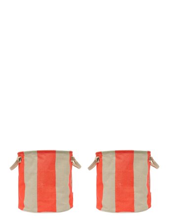 OYOY Living Design Kara Storage Basket Medium - Set Of 2 - Red - ONE SIZE