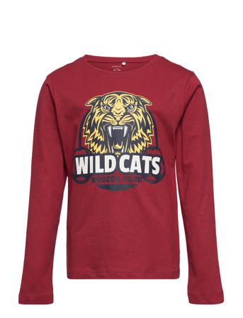 Nkmraro Ls Top Camp Langærmet T-shirt Burgundy Name It
