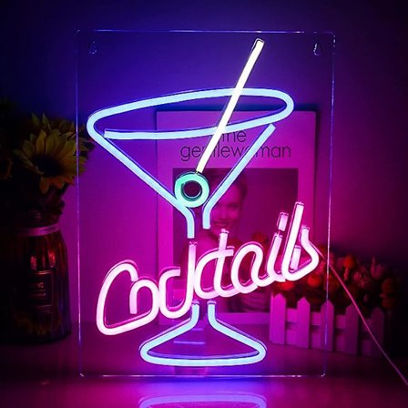 1. LED-neonvalo Cocktails Muoto Neon Kirjaimet Led Seinämerkki