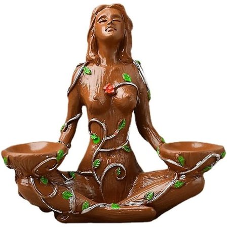 Moder Jord Kunst Figur Kugleholder DIY Designet Stand Base Krystalkugle Dekoration Til Krystalkugle Display Boligindretning Kontorindretning Til Mors 