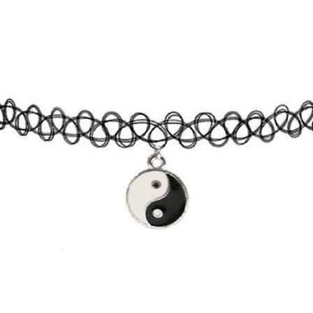Choker - Yin Yang - Tattoo - 90-talls Blonderhalskjede