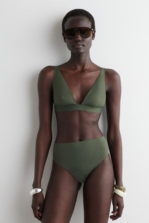 COS Women's Scuba Bikini Top in Green