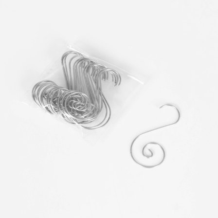 Julekuglekroge, 100 stk. Julekrog Ornament S-formet hængende ophæng til juletræets julepynt