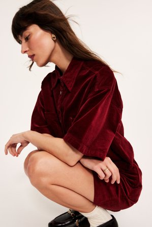 Kappahl | Kort manchesterskjørt | Rød