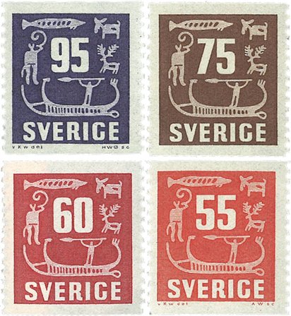 Sverige - AFA 403, 434, 534, 405 - Postfrisk