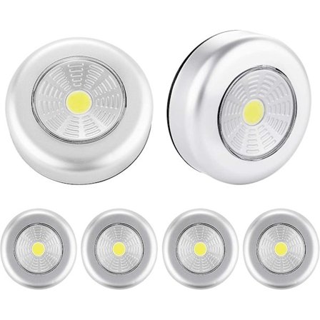 Led spotskåplampor, 6st självhäftande nattlampor Extra belysning för trappor Spegelkök