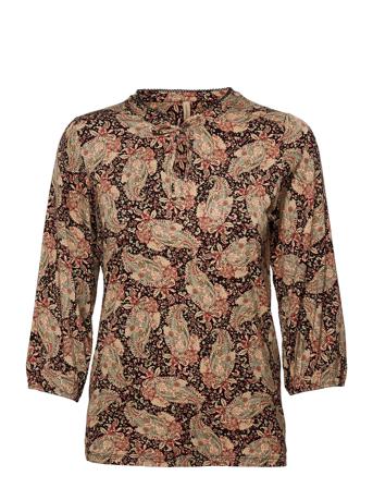 Sc-Marica Aop Bluse Langærmet Multi/mønstret Soyaconcept