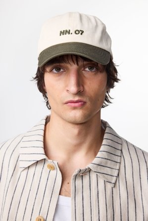 NN.07 Logo 9041 Cap Male Green Cotton