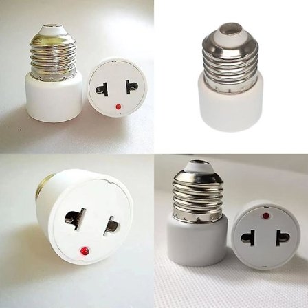 Ny E27-US/EU-kontakt Glödlampshållare Armatur Glödlampsockel Adapter